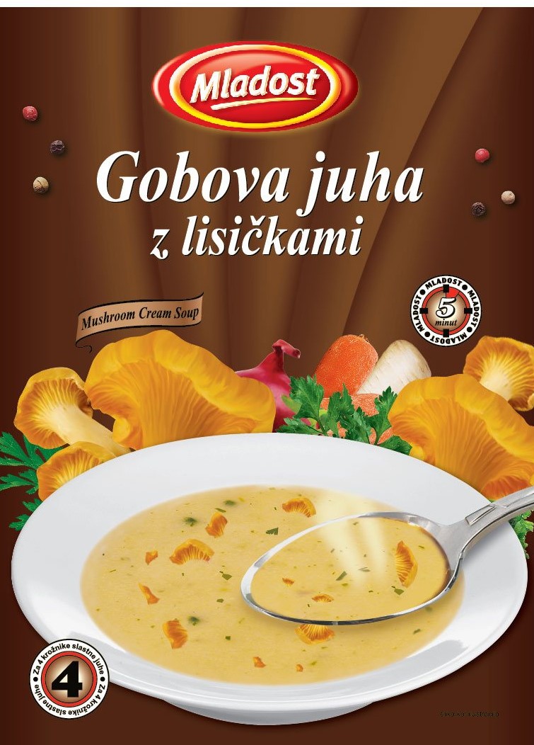 Pilzcremesuppe mit Pfifferlingen