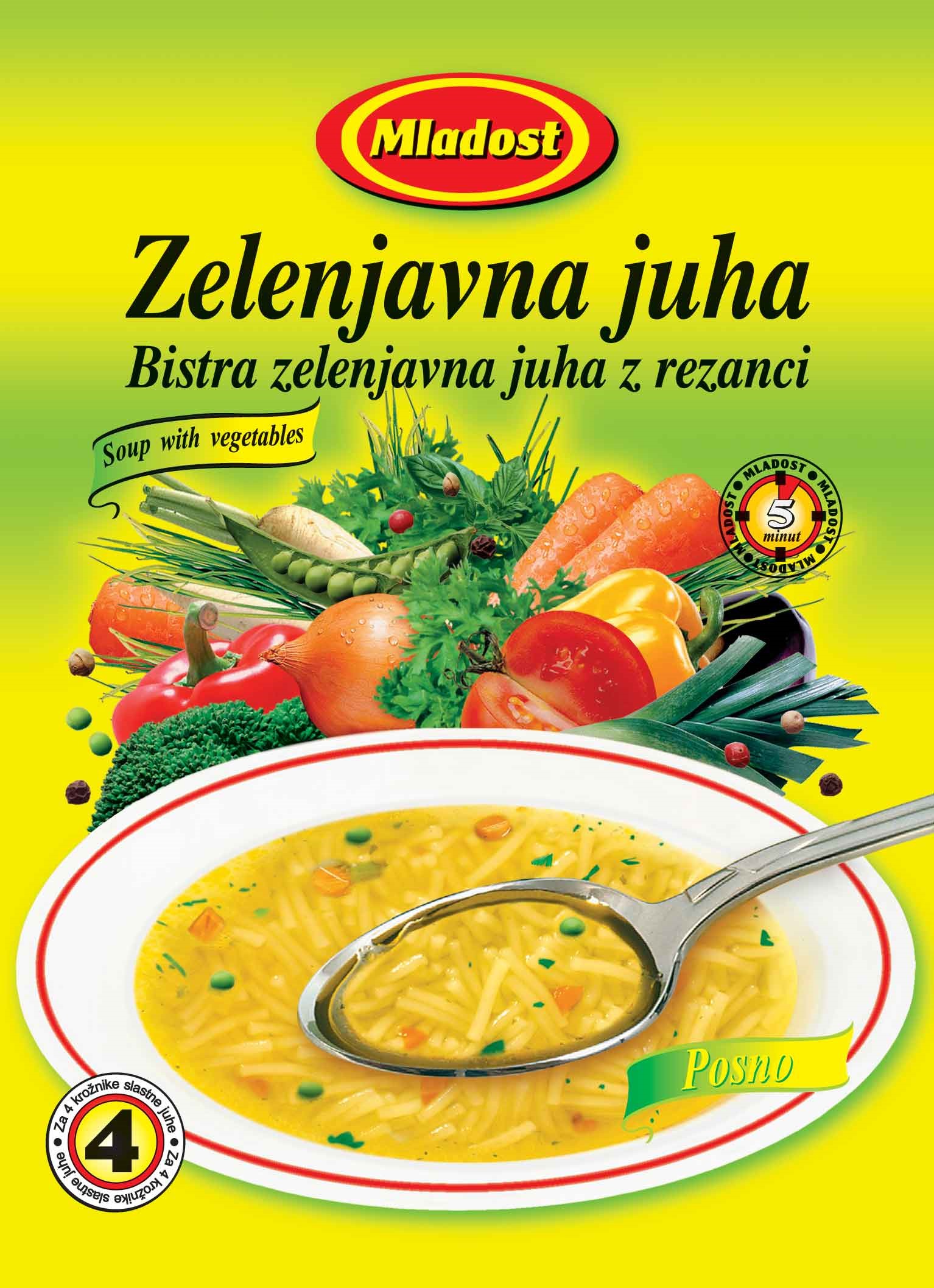 Gemüsesuppe mit Nudeln